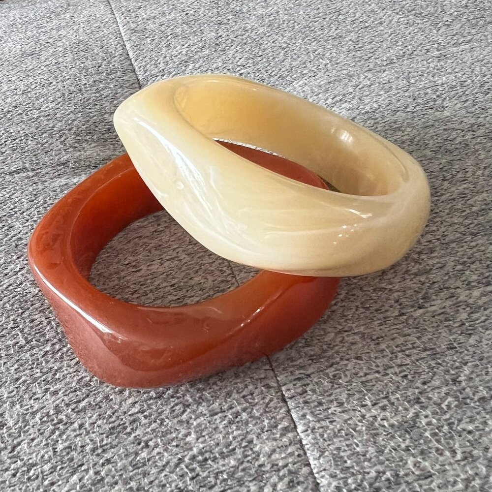 Chunky and Colourful Resin Bangle Bracelets